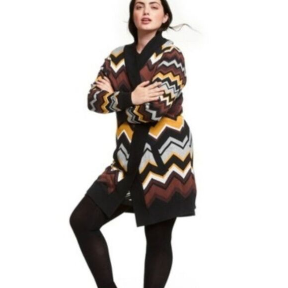 Missoni for Target Zig Zag Chevron Long Tunic Cardigan Sweater Size Medium - Picture 1 of 11